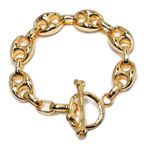 women's gucci bracelet gold|14k gold Gucci link bracelet.